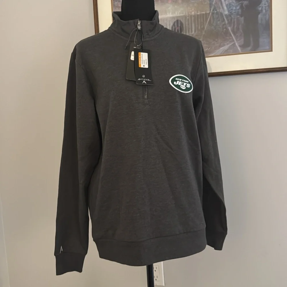 NWT New York Jets Antigua Quarter Zip Pullover Men’s Size Medium